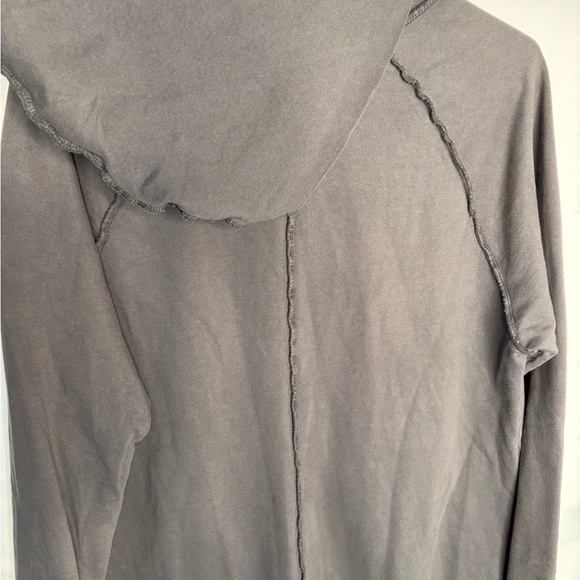 Slate Gray Women's Zip-Up Hoodie 100% organic cotton Boho - Picture 7 of 11